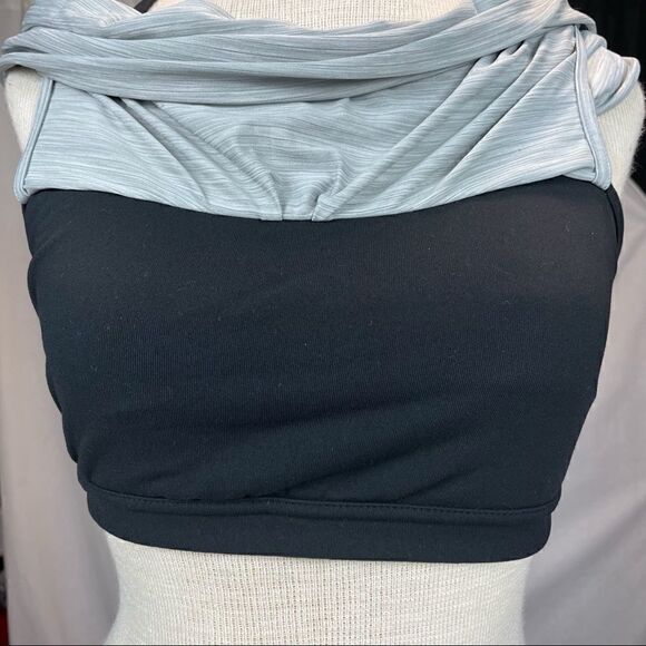 𝅺ATHLETA Shadow Stripe Energize Tank Top in Slate Grey & Black Size Medium - Picture 10 of 16